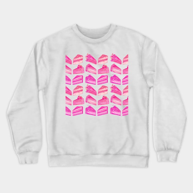 Pink Cake Slices Crewneck Sweatshirt by CatCoq